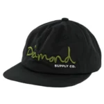 Diamond Supply Co OG Script Black Strapback Hat