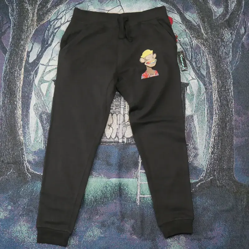 Black-Diamond-Supply-Co.-x-Bored-Ape-Rainbow-Sweatpants.webp Diamond Supply Co x Bored Ape Rainbow Sweatpants - Image 1