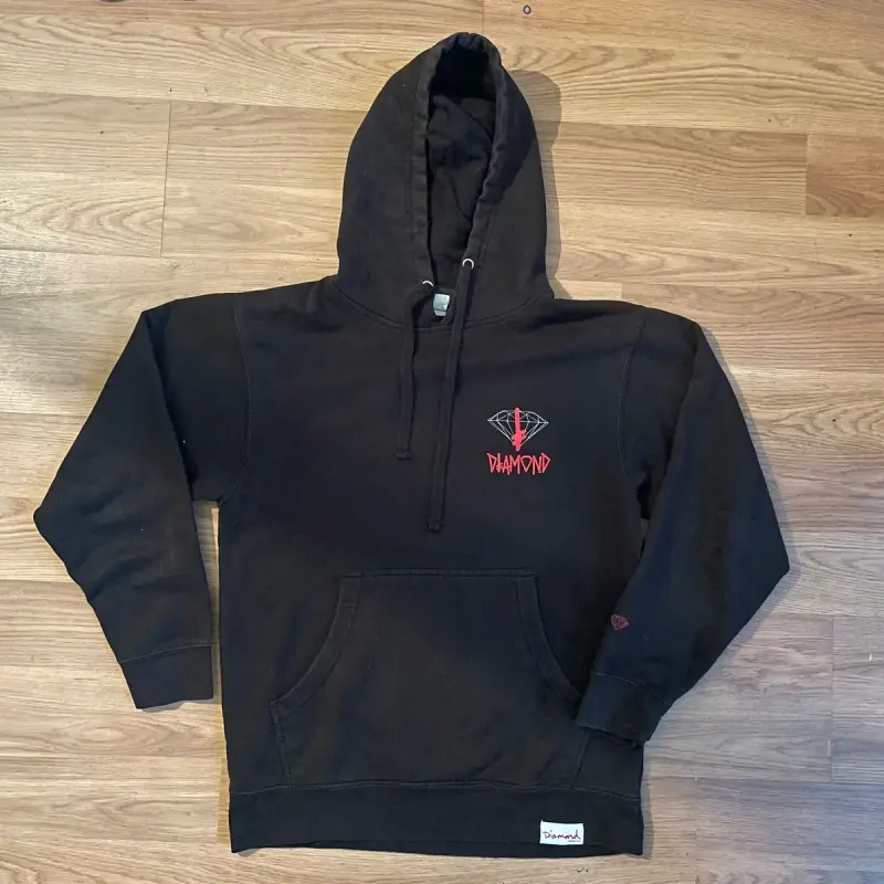 Black-Diamond-Supply-Co.-x-Deathwish-Skate-Sign-Hoodie.webp Diamond Supply Co x Deathwish Skate Sign Hoodie - Image 1