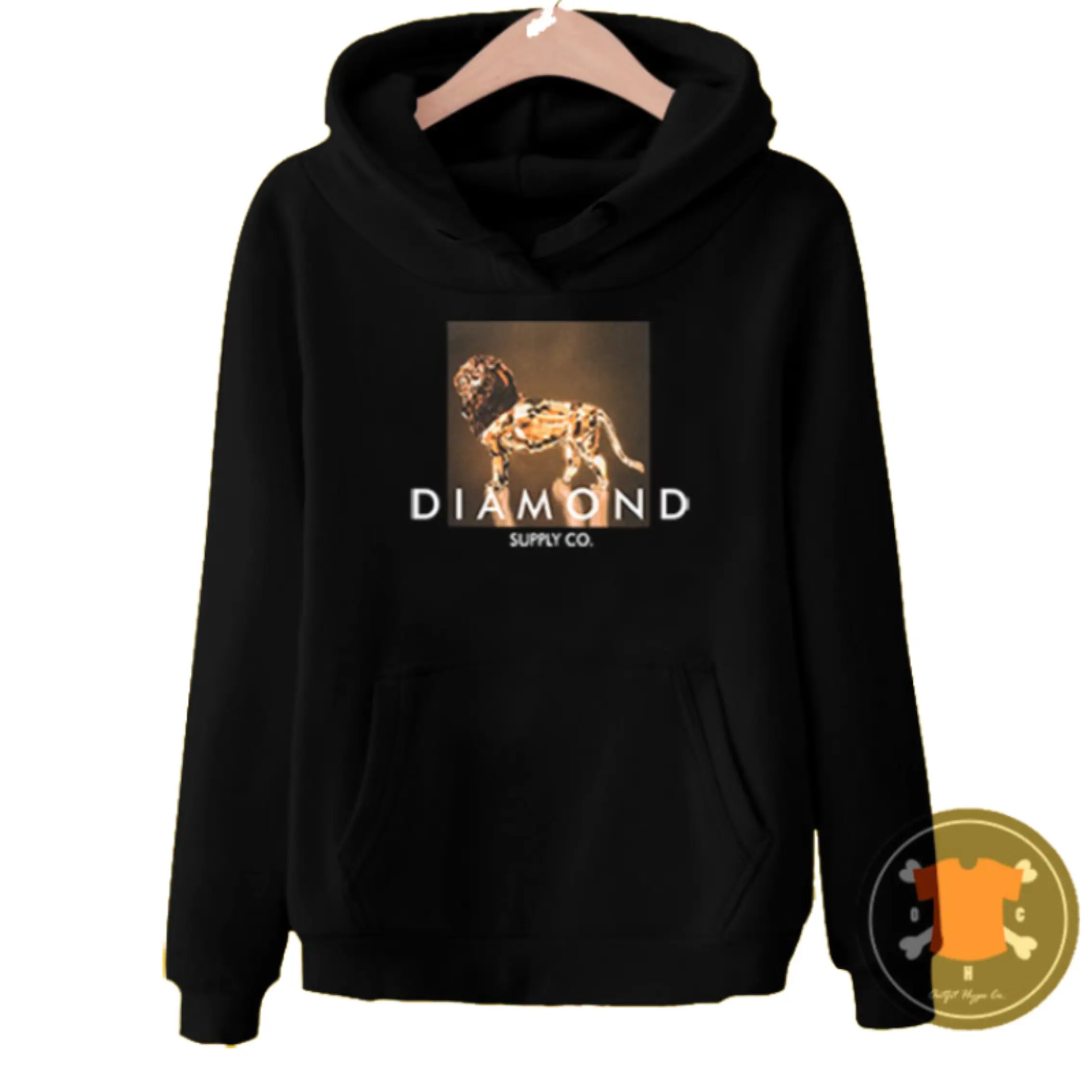 Black-Diamond-Supply-Geo-Lion-Hoodie-Diamond-Supply.webp Diamond Supply Co Geo Lion Hoodie - Image 1