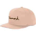 Diamond Supply Co Khaki Outline Snapback Hat