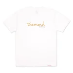 Diamond Supply Co OG Script T-shirt White Gold